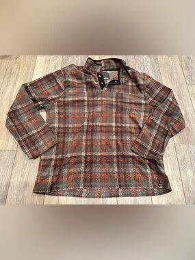 Brown Plaid Fleece Jacket